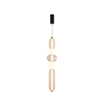 Pendul LED SAAR negru mat Zuma Line MD2596-5A-3BGT, D20 cm, 27W