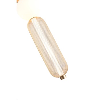 Pendul LED SAAR negru mat Zuma Line MD2596-5A-3BGT, D20 cm, 27W