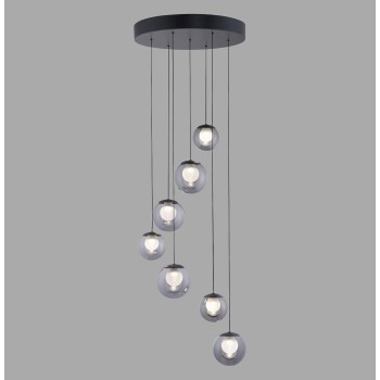 Pendul LED PURE POPUP gri Zuma Line 2587-15, D40 cm, 3W