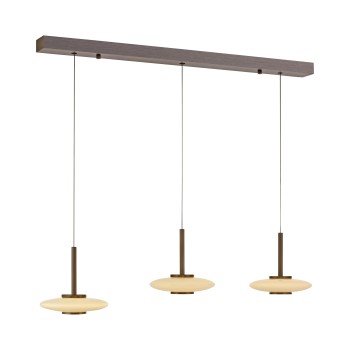 Pendul LED PURE VITRUM maro metalic inchis Zuma Line 2083-34, 100x22 cm, 10W