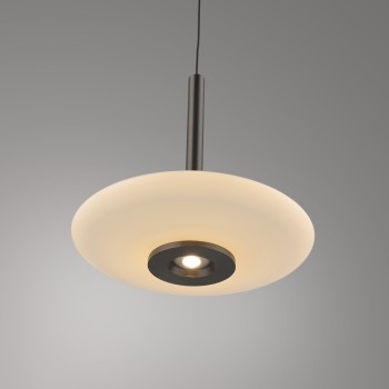 Pendul LED PURE VITRUM maro metalic inchis Zuma Line 2083-34, 100x22 cm, 10W