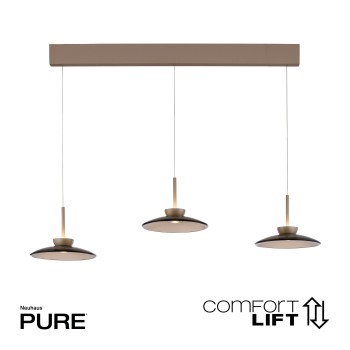 Pendul LED PURE MOON maro Zuma Line 2193-97, 140x32 cm, 15.7W