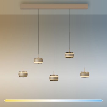 Pendul LED PURE FALLING RINGS maro Zuma Line 2504-97, 101x13 cm, 8W