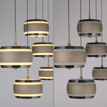 Pendul LED PURE FALLING RINGS maro Zuma Line 2504-97, 101x13 cm, 8W
