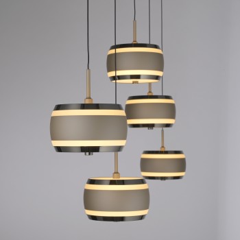 Pendul LED PURE FALLING RINGS maro Zuma Line 2504-97, 101x13 cm, 8W