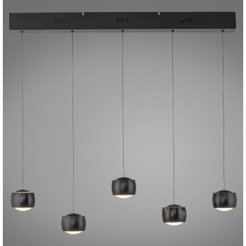 Pendul LED BALLINI negru Zuma Line 15262-18, 220x10 cm, 30W