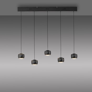 Pendul LED BALLINI negru Zuma Line 15262-18, 220x10 cm, 30W