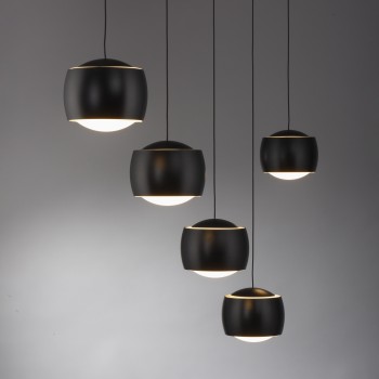 Pendul LED BALLINI negru Zuma Line 15262-18, 220x10 cm, 30W