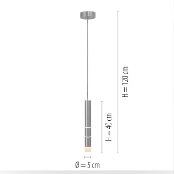 Pendul LED PURE-VEGA aluminiu Zuma Line 2211-95, D12 cm, 12W