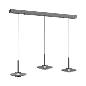 Pendul LED PURE VITRUM gri Zuma Line 2083-15, 100x22 cm, 10.1W