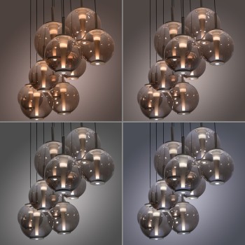 Pendul LED PURE E-INFINITY maro Zuma Line 2221-97, D35 cm, 7W