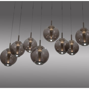 Pendul LED PURE E-INFINITY maro Zuma Line 2221-97, D35 cm, 7W