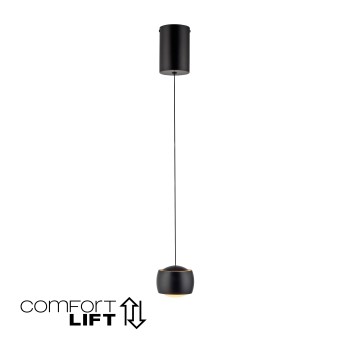 Pendul LED BALLINI negru Zuma Line 15260-18, 220x10 cm, 7W