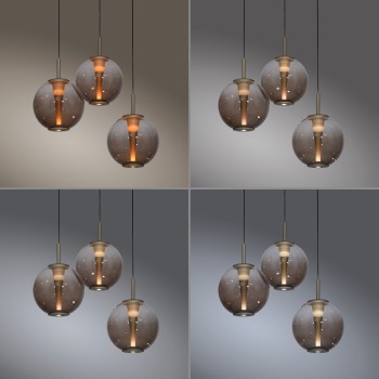 Pendul LED PURE E-INFINITY maro Zuma Line 2222-97, D50 cm, 7W