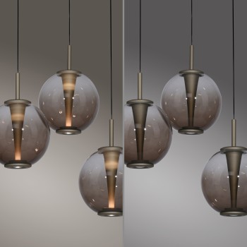 Pendul LED PURE E-INFINITY maro Zuma Line 2222-97, D50 cm, 7W