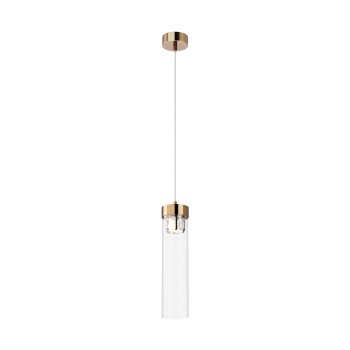 Pendul GEM auriu francez Zuma Line P0389-01D-F7AC, D11 cm, 1xG9