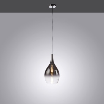 Pendul PILUA crom Zuma Line 2061-17, D20 cm, 1xE27