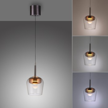 Pendul LED Q-KON cupru Zuma Line 2741-20, D21 cm, 9W