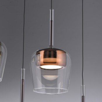 Pendul LED Q-KON cupru Zuma Line 2741-20, D21 cm, 9W