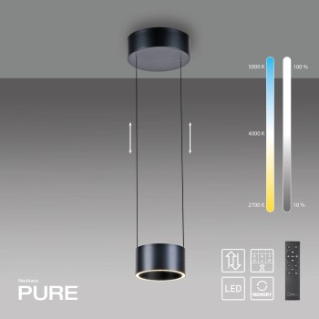 Pendul LED PURE CLIPSE gri Zuma Line 2471-15, D20 cm, 5W