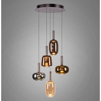Pendul LED IRIDES multicolor Zuma Line 2682-70, D55 cm, 9W
