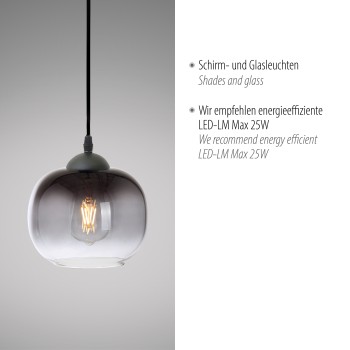 Pendul ZEA negru Zuma Line 15420-18, 120x19 cm, 1xE27