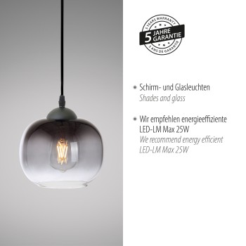 Pendul ZEA negru Zuma Line 15420-18, 120x19 cm, 1xE27