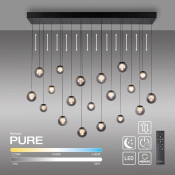 Pendul LED PURE POPUP gri Zuma Line 2589-15, 150x40 cm, 3W