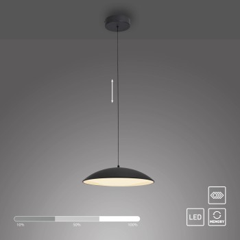 Pendul LED LENTE negru Zuma Line 14606-18, D40 cm, 17W