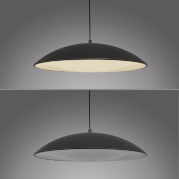 Pendul LED LENTE negru Zuma Line 14606-18, D40 cm, 17W