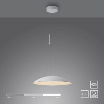Pendul LED LENTE alb Zuma Line 14607-16, D50 cm, 23W