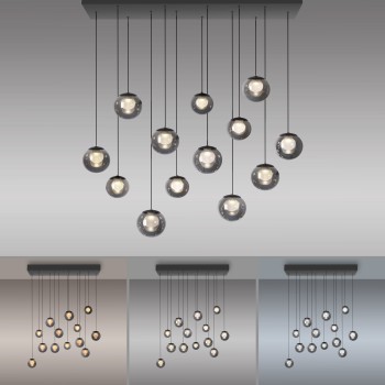 Pendul LED PURE POPUP gri Zuma Line 2590-15, 100x40 cm, 3W