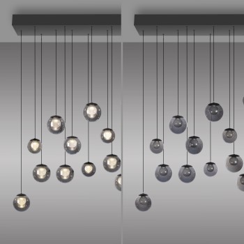 Pendul LED PURE POPUP gri Zuma Line 2590-15, 100x40 cm, 3W