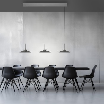 Pendul LED PURE MOON gri Zuma Line 2193-15, 140x32 cm, 15.7W