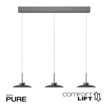 Pendul LED PURE MOON gri Zuma Line 2193-15, 140x32 cm, 15.7W