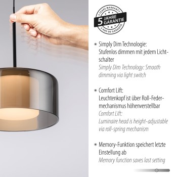 Pendul LED RIKA negru Zuma Line 2112-18, D15 cm, 6W