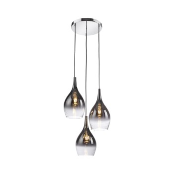 Pendul PILUA crom Zuma Line 2062-17, D46 cm, 3xE27