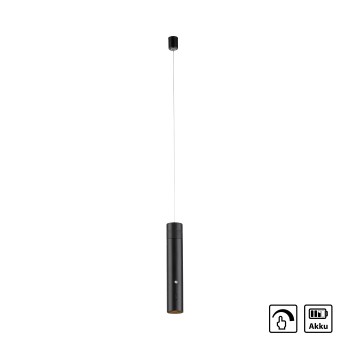 Pendul LED ATTACH negru Zuma Line 18281-18, 200x4 cm, 3W