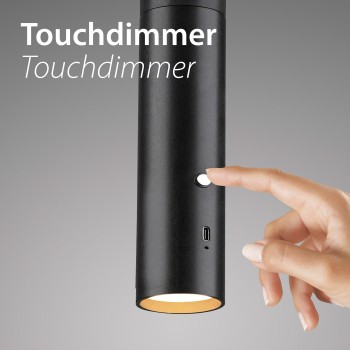 Pendul LED ATTACH negru Zuma Line 18281-18, 200x4 cm, 3W