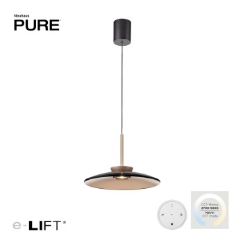 Pendul LED PURE E-MOON maro Zuma Line 2195-97, D50 cm, 18W