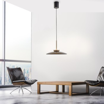 Pendul LED PURE E-MOON maro Zuma Line 2195-97, D50 cm, 18W