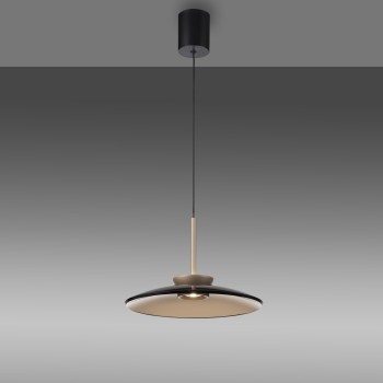 Pendul LED PURE E-MOON maro Zuma Line 2195-97, D50 cm, 18W