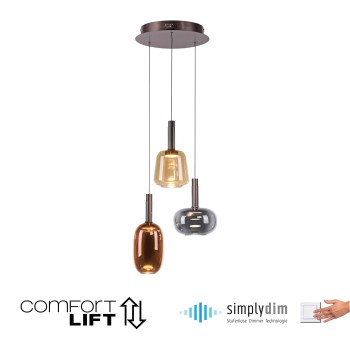 Pendul LED IRIDES multicolor Zuma Line 2679-70, D43 cm, 9W