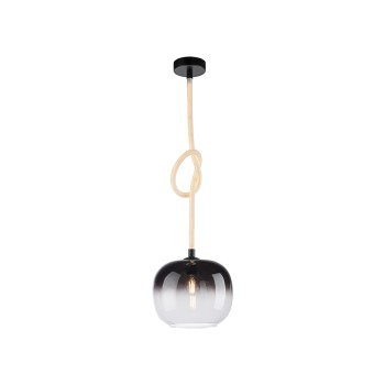 Pendul LUMA negru Zuma Line 2410-18, D30 cm, 1xE27