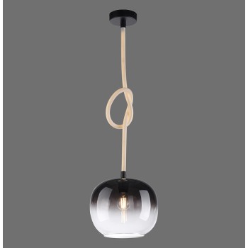 Pendul LUMA negru Zuma Line 2410-18, D30 cm, 1xE27