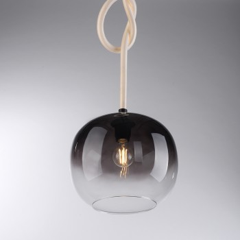 Pendul LUMA negru Zuma Line 2410-18, D30 cm, 1xE27