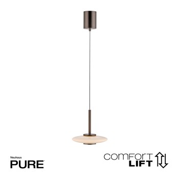 Pendul LED PURE VITRUM maro metalic inchis Zuma Line 2053-34, D22 cm, 10W