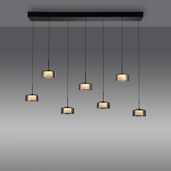 Pendul LED RIKA negru Zuma Line 2115-18, 135x31 cm, 61W