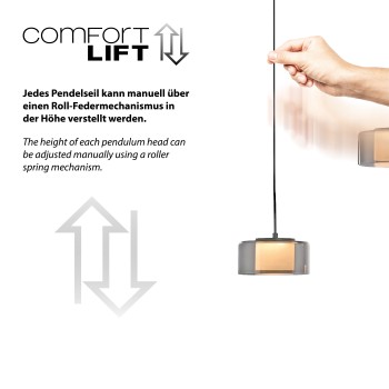 Pendul LED RIKA negru Zuma Line 2115-18, 135x31 cm, 61W