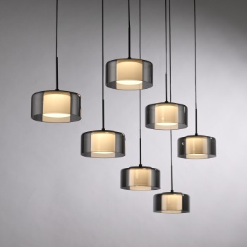 Pendul LED RIKA negru Zuma Line 2115-18, 135x31 cm, 61W